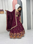 Chinon lehenga choli with embroidery coding thread work festive wear set