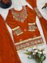 Kids wedding wear outfit with mirror embroidery dupatta