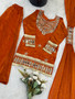 Kids wedding wear outfit with mirror embroidery dupatta
