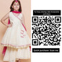 Kids embroidered kurta palazzo set with Chinnon silk dupatta
