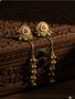 Traditional long chain jhumka danglers with mini bells ethnic jewellery
