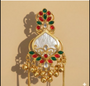 Traditional Indian gold plated earrings with ghungroo design
