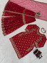 Indian ethnic chinon silk sharara outfit for weddings and celebrations