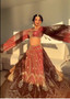Wedding lehenga set with dupatta and embroidered choli in silk fabric