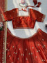 Wedding lehenga set with dupatta and embroidered choli in silk fabric