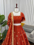 Premium bridal lehenga with thread and sequence work full flare design