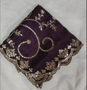 Embroidered foil work saree for festive and bridal occasions