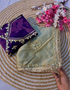 Embroidered georgette saree with rich zaalar border design
