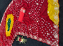 Indian ethnic georgette saree with embroidered border