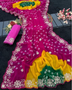 Festive Bandhani saree with pitta embroidery detailing