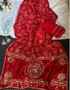 Traditional Vichitra silk saree with Kacchi Gota Patti work