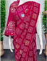 Traditional Vichitra silk saree with Kacchi Gota Patti work