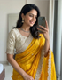 Fendy silk embroidered saree with elegant lace border in satin silk