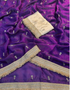 Party wear embroidered saree with lace border for weddings and festivals