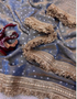 Blue soft silk saree with zari woven traditional design