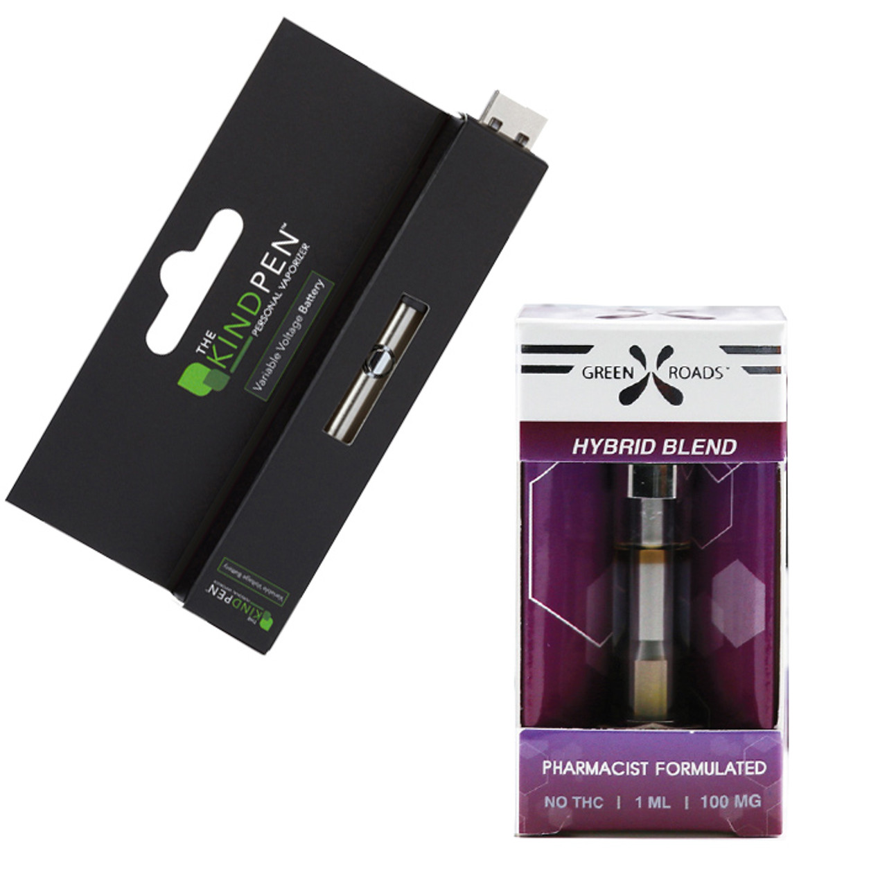 Green Roads Hybrid Blend Cartridge + Kind Pen