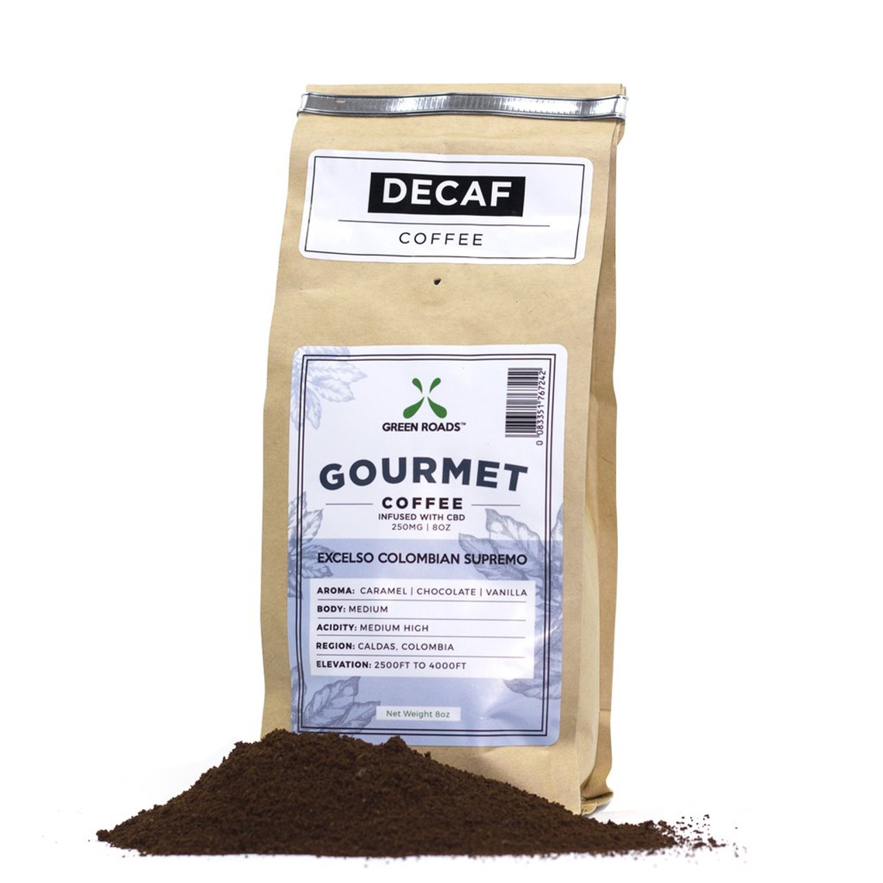 Gourmet CBD Infused Decaf Coffee: Chocolate Caramel Vanilla 250mg