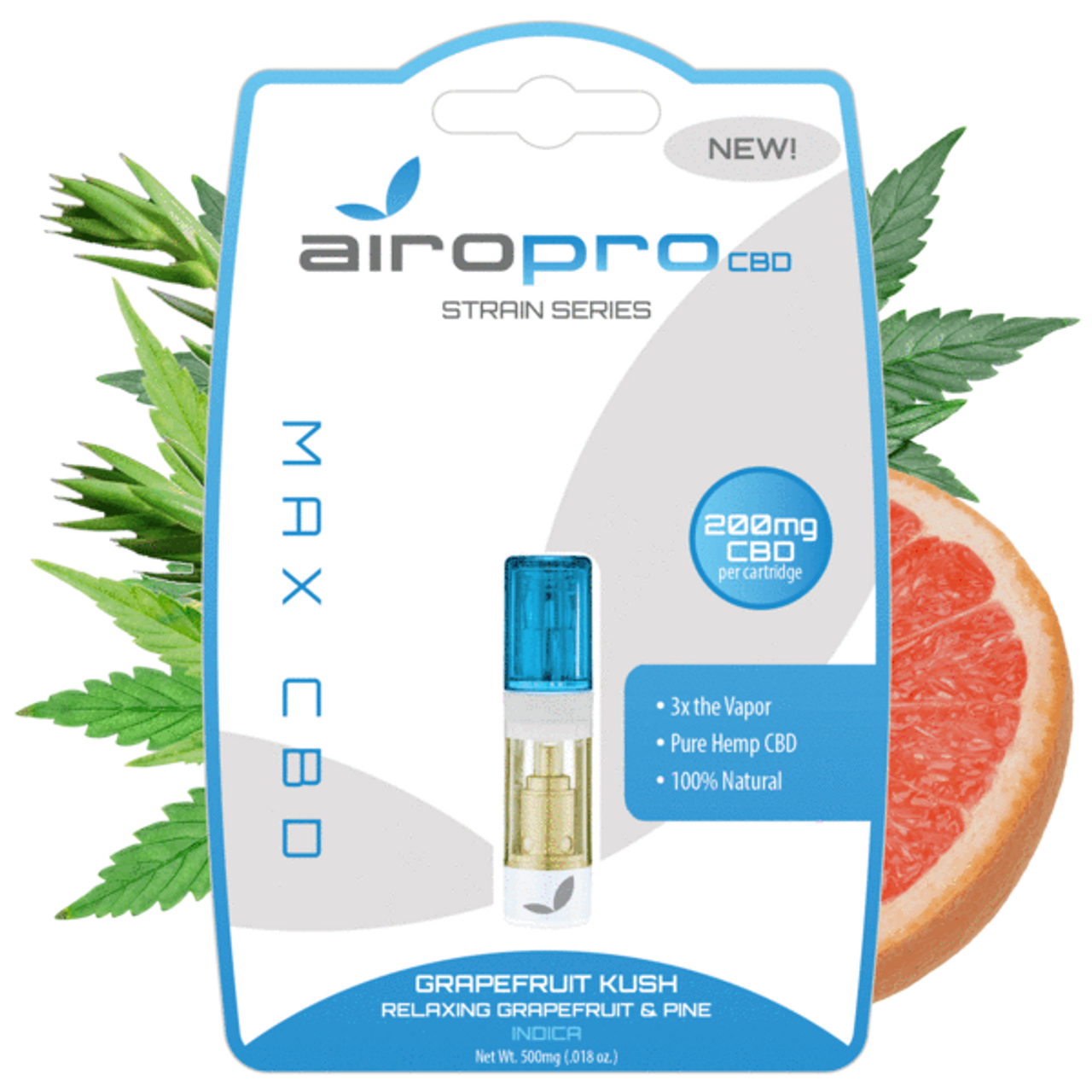 AiroPro CBD - Grapefruit Kush CBD Cartridge - Indica - 200mg