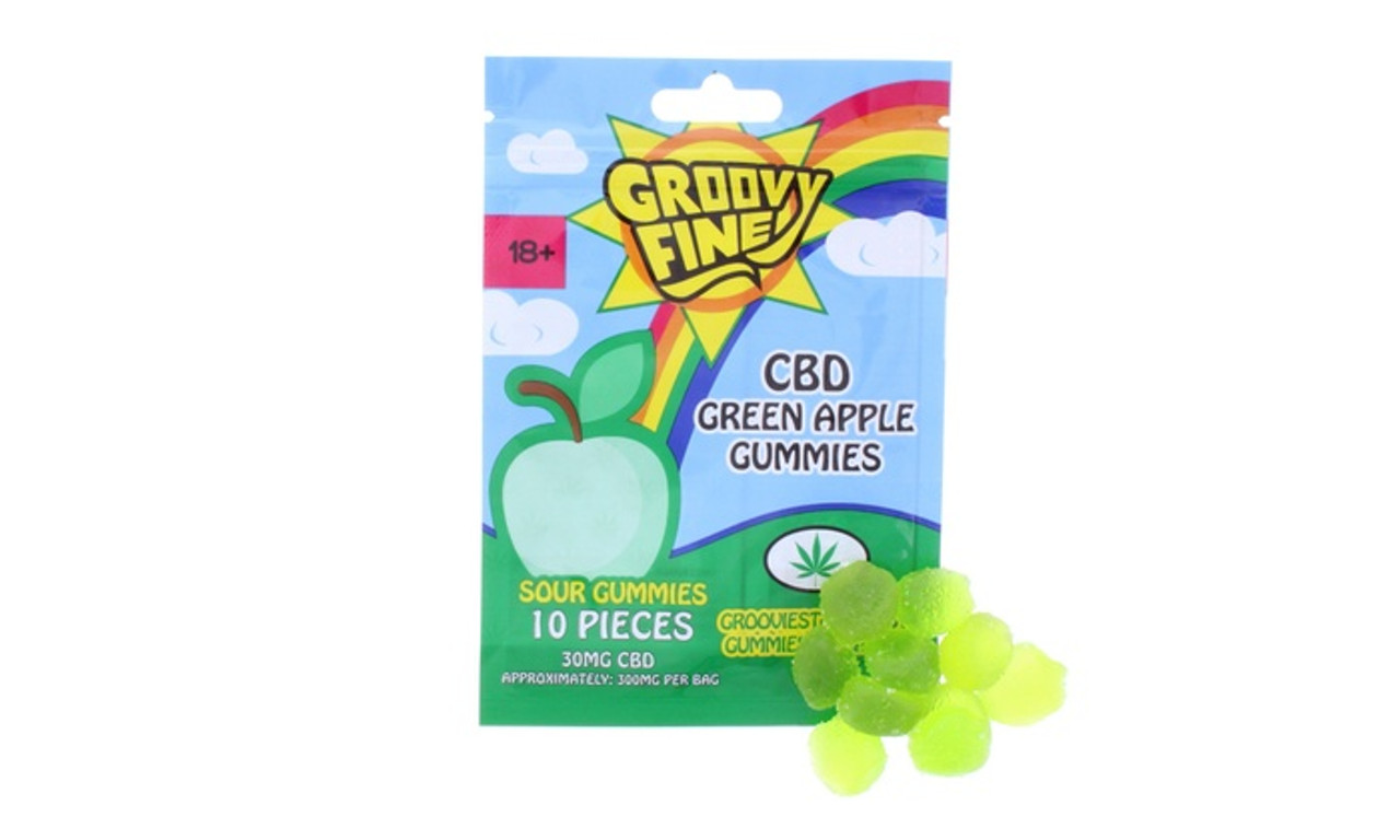 Groovy Fine 300mg CBD Gummies: Green Apple