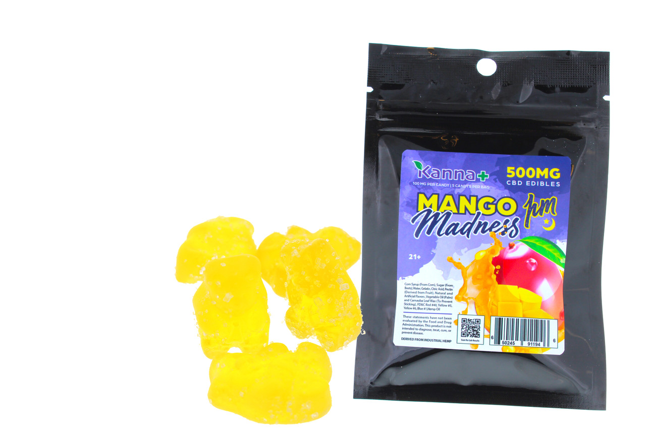 Kanna 500mg PM CBD Gummy Mango with Melatonin