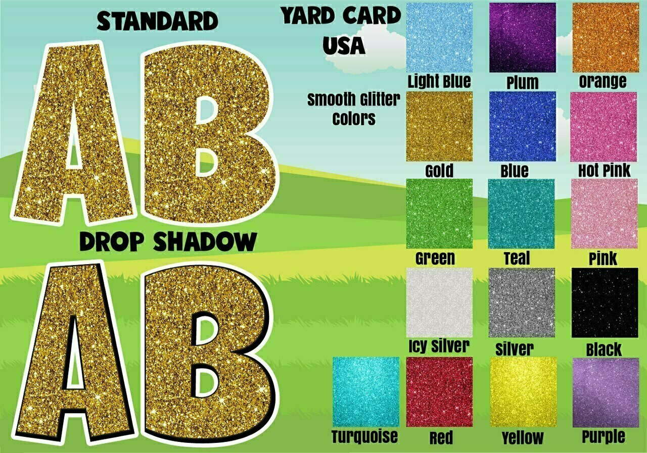 38 letter set yard card supply