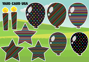rainbow, black, stripes, stars rainbow, black, stripes, stars