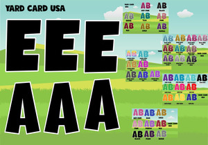 A E individual letters, single letters, A E individual letters, single letters,