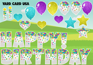 Rainbow Confetti Happy Birthday Package Rainbow Confetti Happy Birthday Package