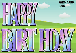 3 Piece Happy Birthday Purple Rainbow Stars 3 Piece Happy Birthday Purple Rainbow Stars