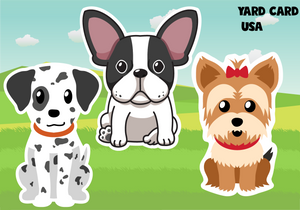 yard card, yard signs, birthday yard signs, lawn letters, dogs, lawn greetings, birthday lawn signs, dogs lawn signs,