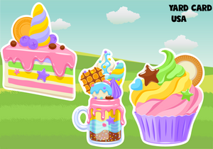 yard card, yard signs, birthday yard signs, lawn letters, unicorn, lawn greetings, birthday lawn signs, unicorn lawn signs,