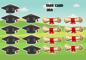 yard cards, birthday lawn signs, birthday letter, happy birthday lawn signs, graduation lawn signs, graduation lawn letters, graduation caps, graduation gowns, graduation diplomas