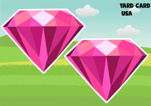 yard card, yard signs, birthday yard signs, lawn letters, lawn greetings, birthday lawn signs, jewels, diamonds, ruby, crystal, rental yard card business, wholesale yard cards, yard card supply