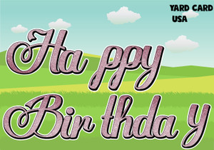 yard card rental wholesale, letters,  yard card supply, yard card wholesale, happy birthday, yard card supply, yard card wholesale, yard yard supplier, happy birthday lawn signs, yard letters, card card letters, lawn letters, lawn signs, fast flash, purple, happy birthday sign