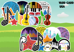 violin, drums, instruments, music, party, fast flair, birthday lawn sign, yard signs, birthday yard signs, lawn letters, yard card rental wholesale, birthday sign rentals, yard card supply, yard card wholesale, yard card supplier, yard cards, lawn cards, lawn greetings,