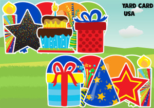 red, blue, green, orange, birthday lawn sign, yard signs, birthday yard signs, lawn letters, yard card rental wholesale, birthday sign rentals, yard card supply, yard card wholesale, yard card supplier, yard cards, lawn cards, lawn greetings, gifts, gold glitter, black glitter, red glitter