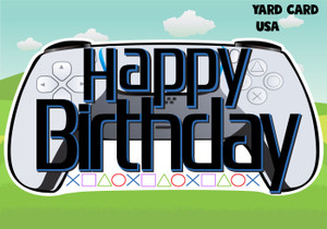 yard card rental wholesale, letters,  yard card supply, yard card wholesale, yard card, yard signs, birthday yard signs, lawn letters, lawn greetings, birthday lawn signs, boy, gamer, video game, came controller, PS5