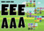A E individual letters, single letters,