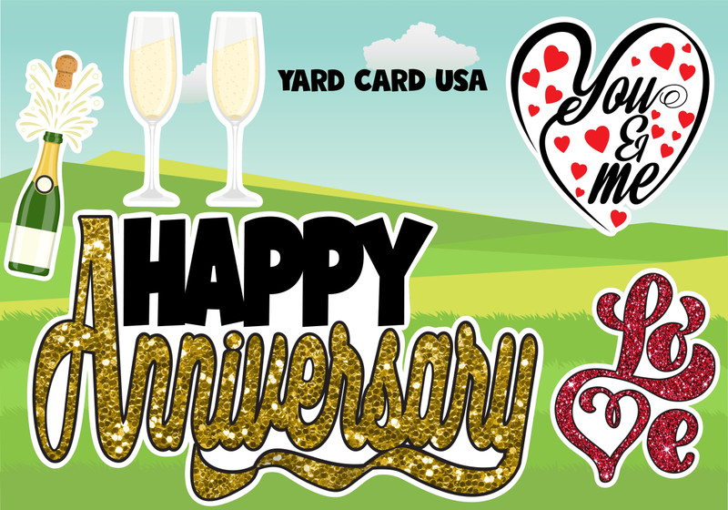 happy anniversary, love, marriage, heart, champagne, Stars, yard card supply, ycs, yardcardusa, yard card usa, yardcard, yardcardsupply, yard card supply, yard card wholesale, yard card rental business, yard card retail, yard card wholesaler, birthday yard signs, birthday lawn signs, birthday signs, birthday letter signs, yard card supplier, yard card wholesaler, double signs, birthday, turquoise, gold, birthday, gifts, balloons, confetti, yard card supply, madison, double yard card sign, fast flair, fast flash, ez flash, ez flair, yard card supply, flash sale,