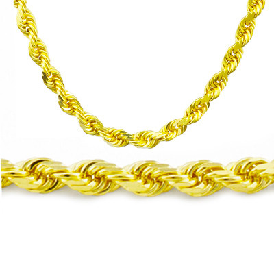 Rope (Diamond Cut) Chains 14k Yellow 