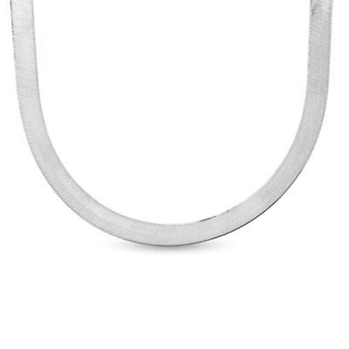 14k White Gold Herringbone Chains 