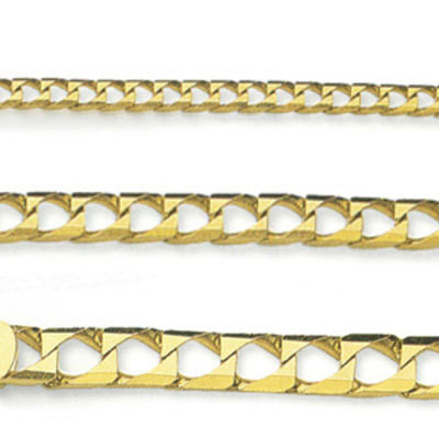 Square Cuban Chains 14k Yellow gold 