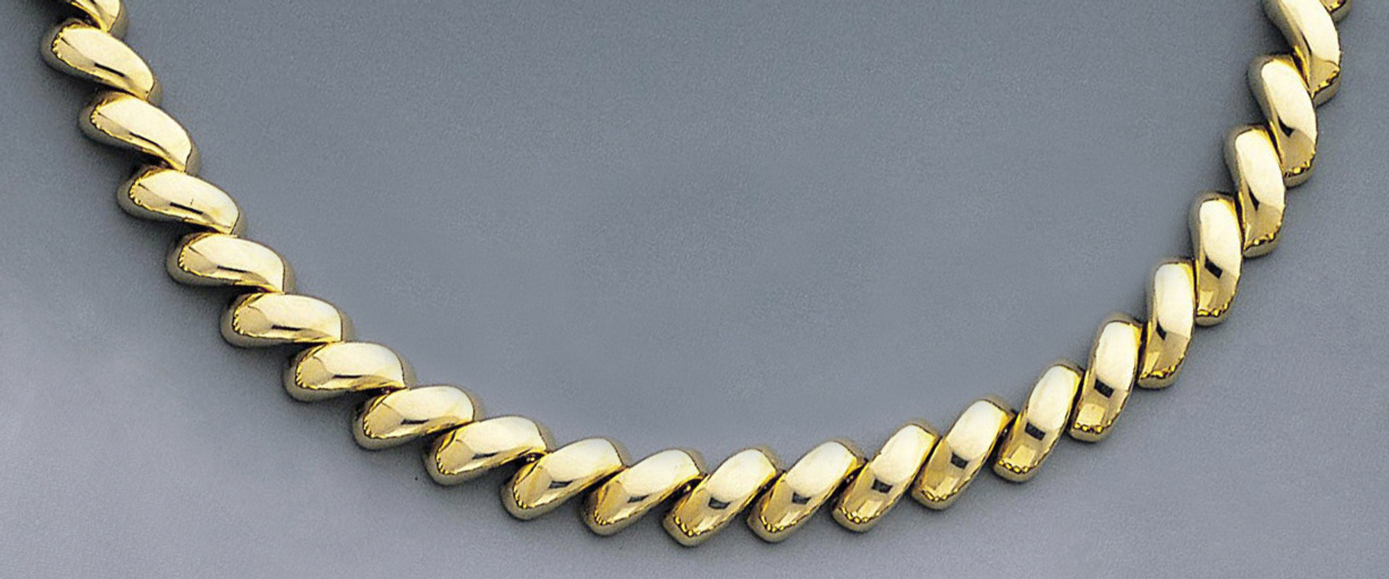 14k Gold 7mm San Marco Necklace 16 Inches