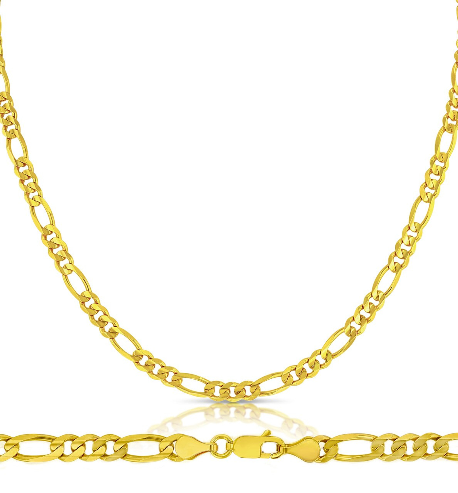 Figaro gold chain 24 inch clearance
