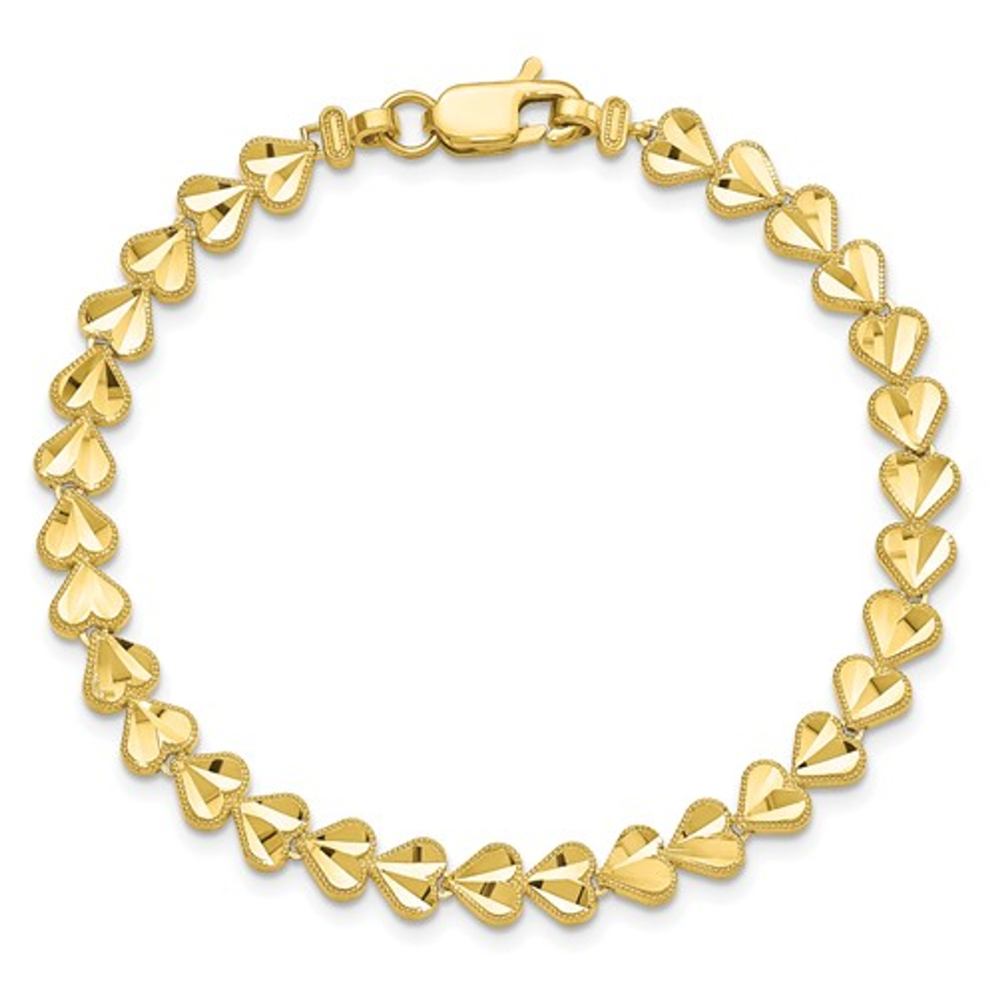 Lovely bracelet, Heart, White, Gold-tone plated | Swarovski