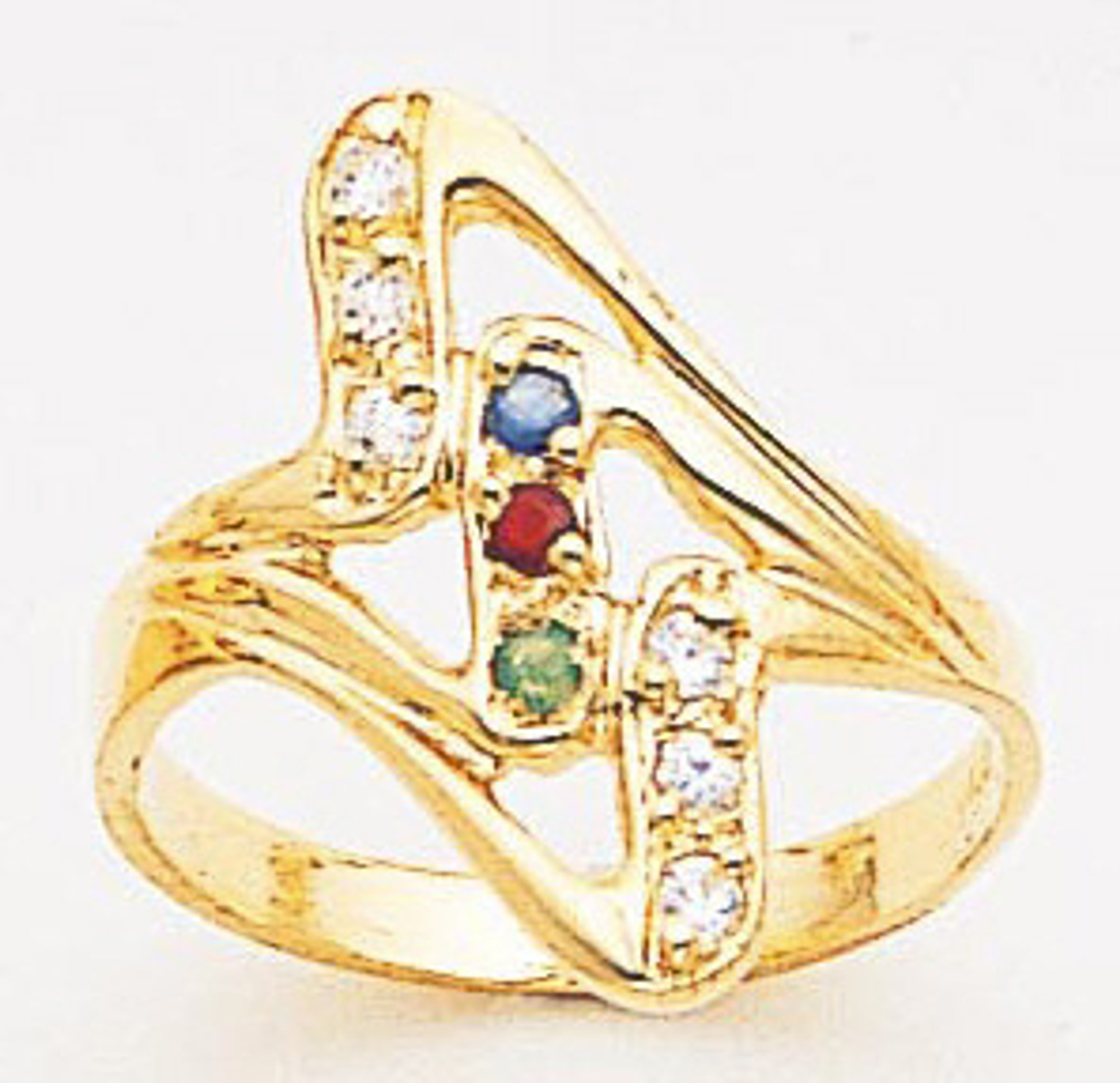 Jalan Jalan : Silver and Brass Ring with Semi-Precious Stone