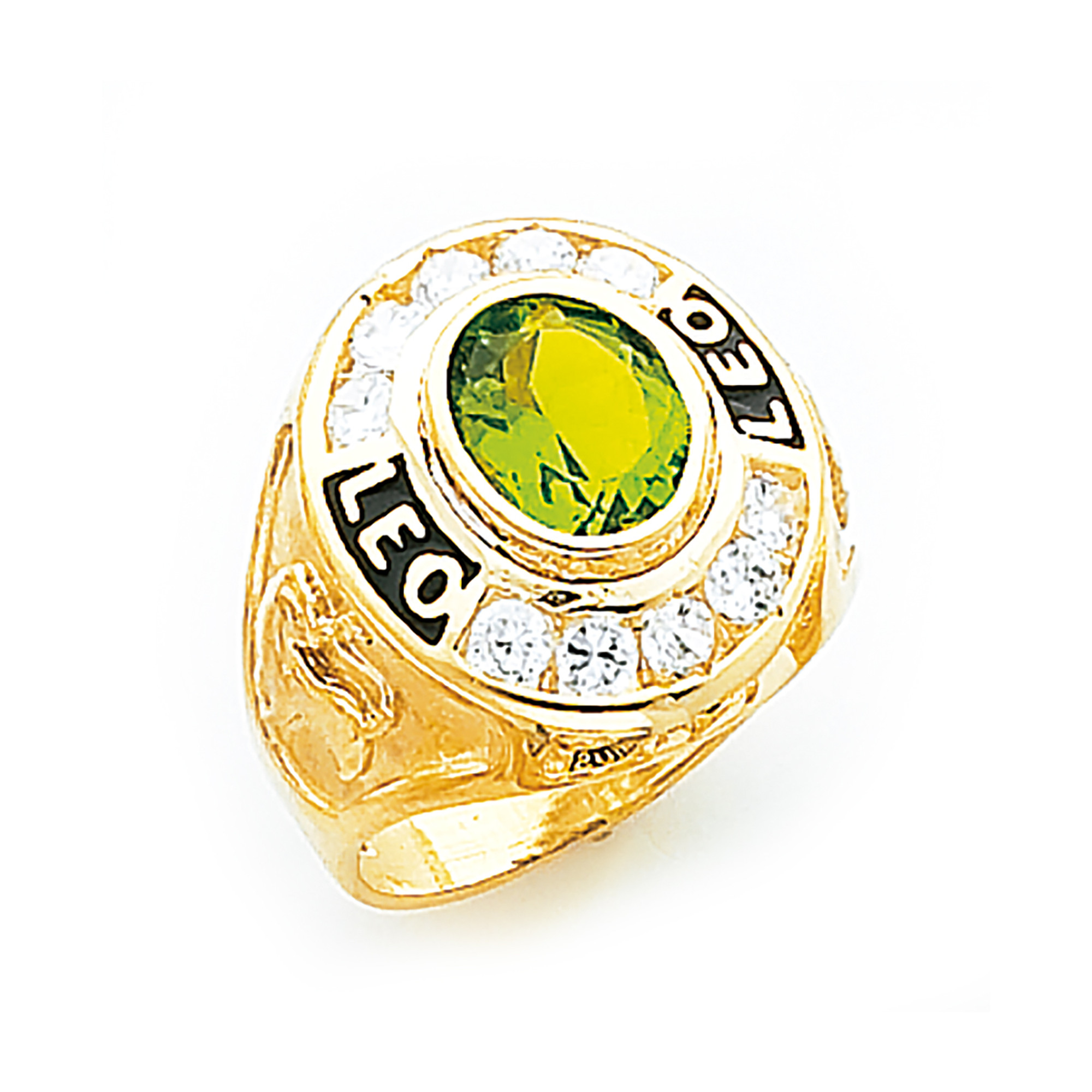 Leo Ring Zodiac August Birthstone 925 Sterling Silver – Aurora Tears