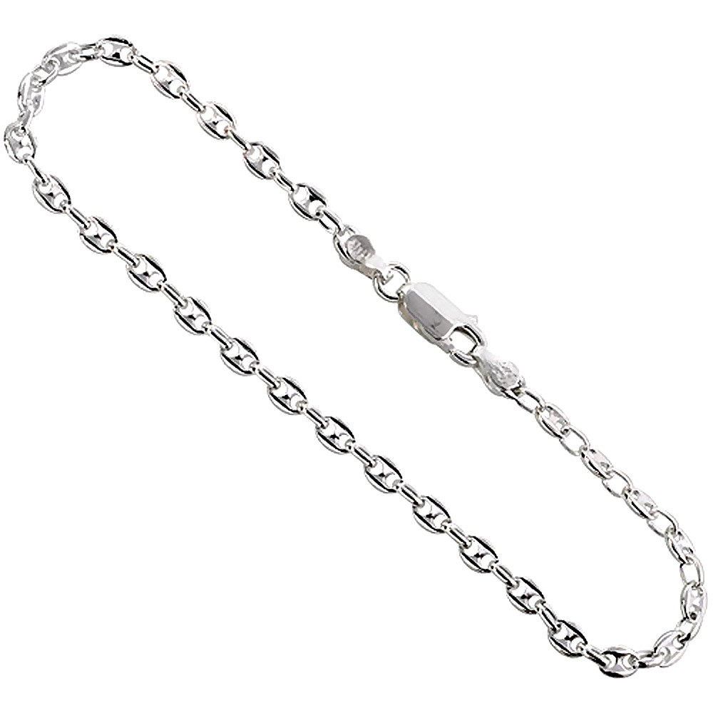 Sterling Silver "Nickel Free" 3mm Puffed Mariner 18"