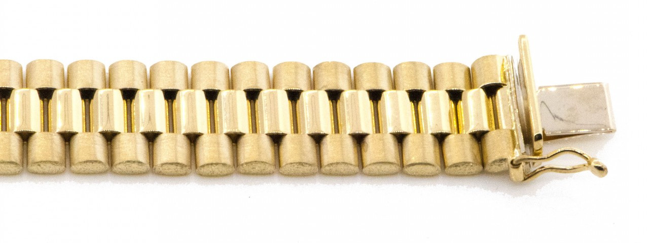 14k Gold President Jubilee Bracelet 12 Mm Wide. 8.5"