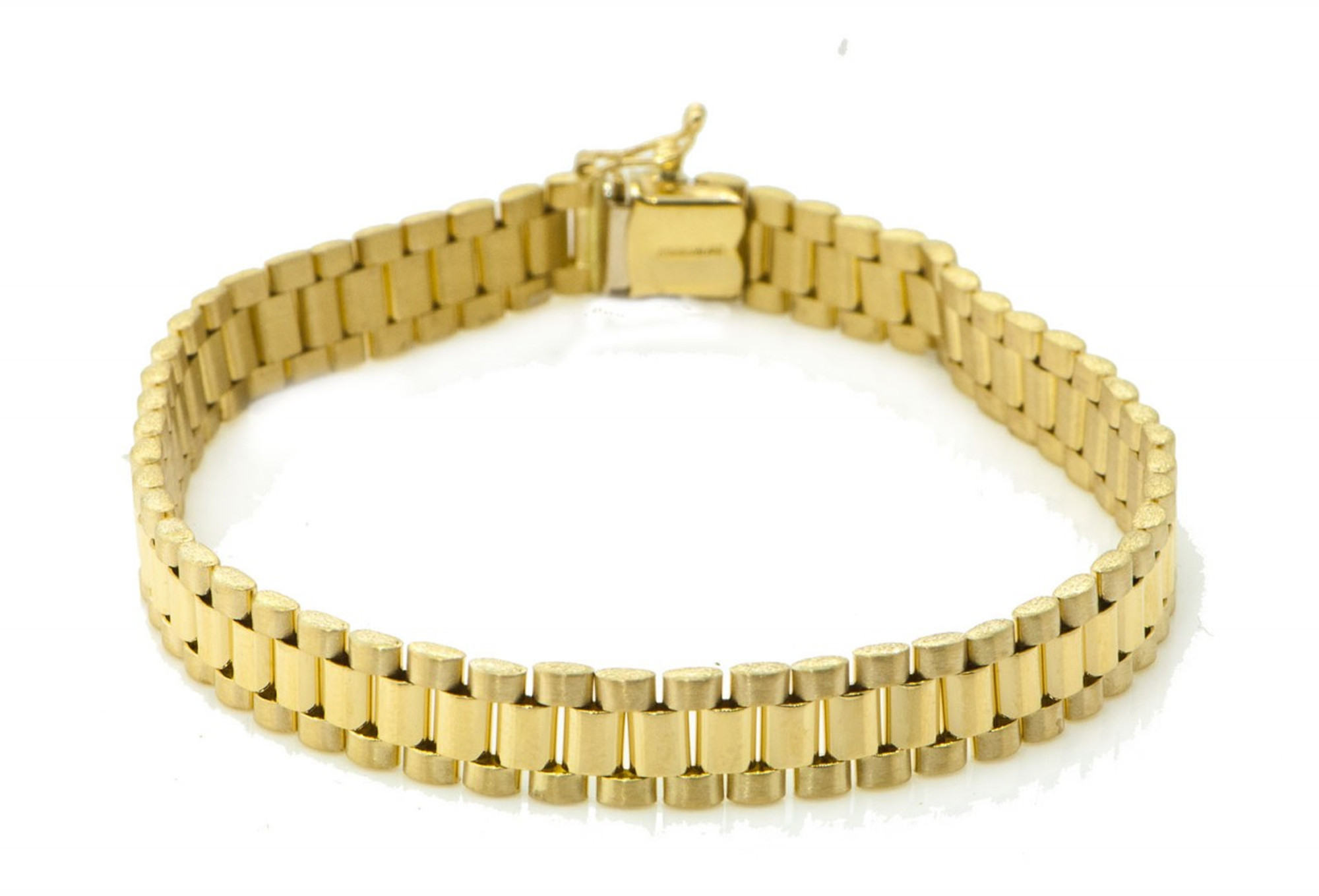 Wide 14K Gold Charm Bracelet-Solid Gold 20 mm Wide